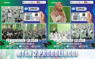 149 Peserta Didik MTsN 2 Probolinggo Resmi Dinyatakan Lulus, Menandai Awal Perjalanan Menggapai Cita-Cita